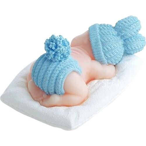 New 3D Sleep Baby Silicone Soap Mold for Soap Making Food Grade Silicone Fondant Mould for Handmade Desserts Cake Decorating