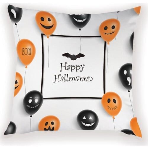 Halloween Party Supplies Cushion Pillow Horror Bat Pumpkin Skull Covers White Throw Pillow Case Party Kids Gift Cushions Cover