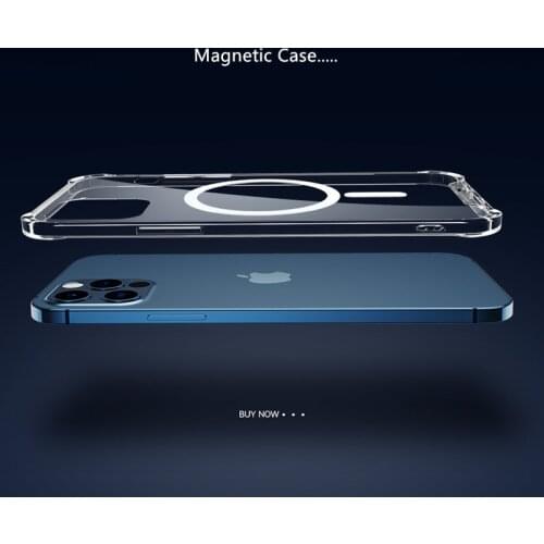 Transparent Hard PC Magsafe Case for iPhoneX XS XR 11 12 PRO MAX 12mini Magsafing Wireless Charger Magnetic Phone Case IPhone