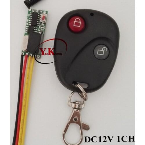 DC12V 2A Relay 1 Channel Way Remote Control Switch LED Buzzer Mini motor Power Wireless Switch Output 0V Switching NO COM NC ASK
