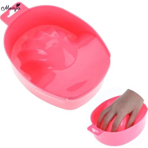 Monja Nail Art Rose Red UV Gel Remove Cleaning Washing Hands Soak Bowl DIY Salon Finger Spa Bath Relax Tray Manicure Tool