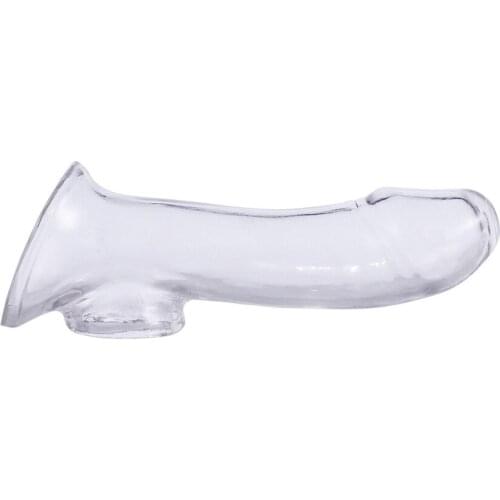 Panties Soft Penis Enlargement Sleeve Extender Enhance Condom Silicone Reusable Condom Erection Impotence Aid