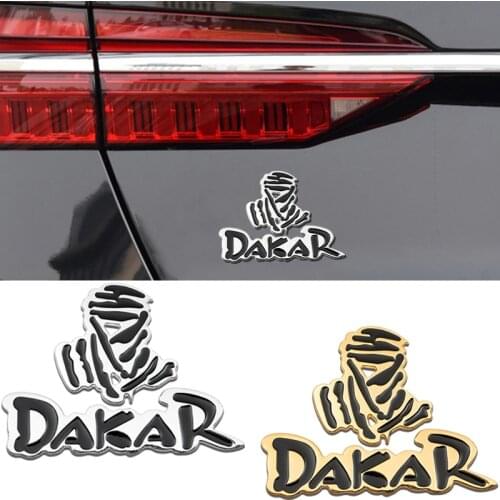 Car Styling 3D Metal DAKAR Logo Stickers and Decals For Rally Off-road SUV 4x4 Car Rear Trunk Body Emblem Badge Stickers