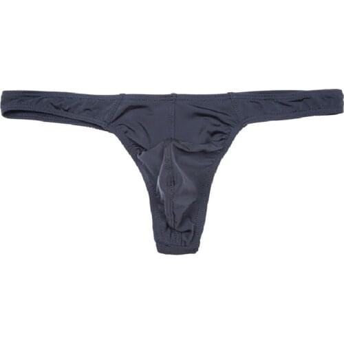 Sexy For Men Thong Without Trace Ultra-thin T-back Beautiful Body Breath G-string Underwear Gay U convex Bag Translucent Panties