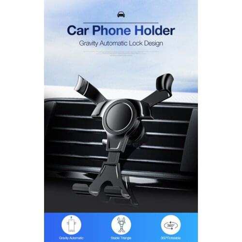 Universal Car Accessories Bracket Smart Phone Gravity Holder Air Vent Clip Mount Stand