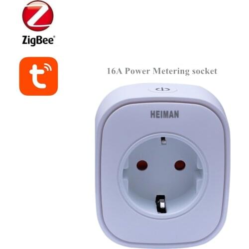 Tuya Zigbee Power Metering Plug Control Power On off Socket Smart Home Device Via Smart Zone App