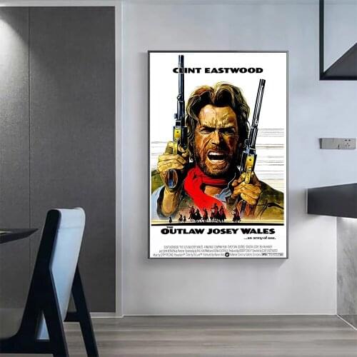 V0301 The Outlaw Josey Wales Vintage Classic Movie Wall Silk Cloth HD Poster Art Home Decoration Gift