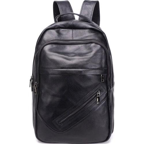 Man Woman Backpack Genuine Leather Large Capacity Fashion Computer Bags Softback Male Business Travel Female Bag Teenager Gift