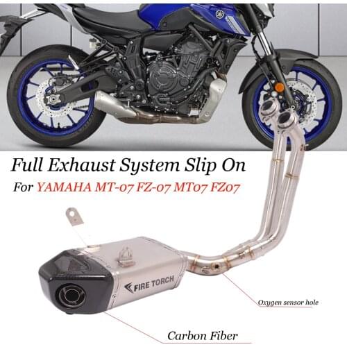 For Yamaha MT07 FZ07 Motorcross Exhaust Front Pipe Motorcycle Muffler Full Systems Modified Escape Moto Racing YZF MT 07 Pipe