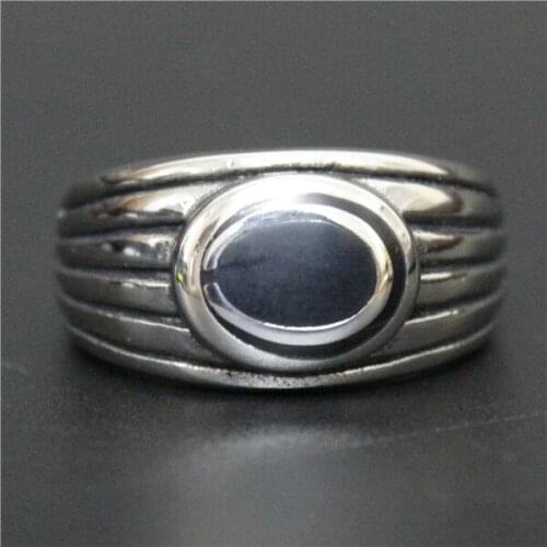 Top Quality All See Eye Style Black Eye Ring Cool Fashion Black Stone Ring Fashion 316L Stainless Steel Jewelry
