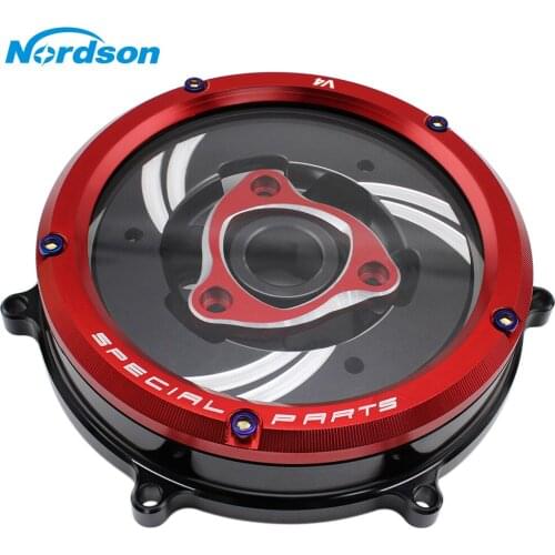 Nordson CNC Clutch Cover Protector Guard for Ducati Panigale V4S V4 2018 2019 Red Black Gold Motorcycle Accessories Parts