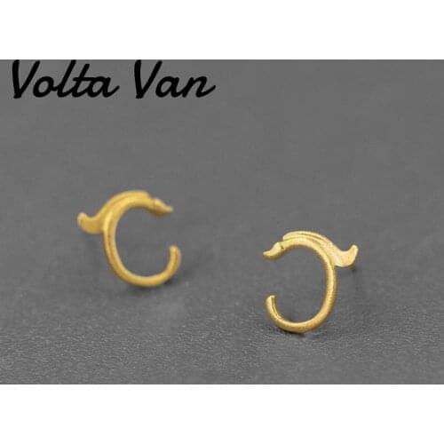 Volta Van 925 Sterling Silver Women Stud Earrings 2021 New Elegant Fine Jewelry Trendy Fashion Concise Silver Earrings Party