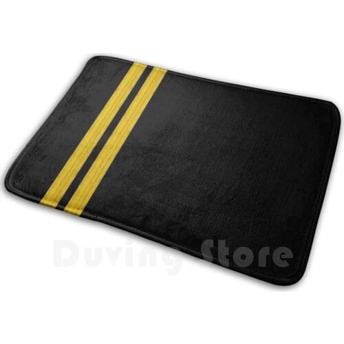 Gold First Officer / Co - Pilot Mat Rug Carpet Anti-Slip Floor Mats Bedroom Copilot Pilot Firstofficer Captain Flying Plane