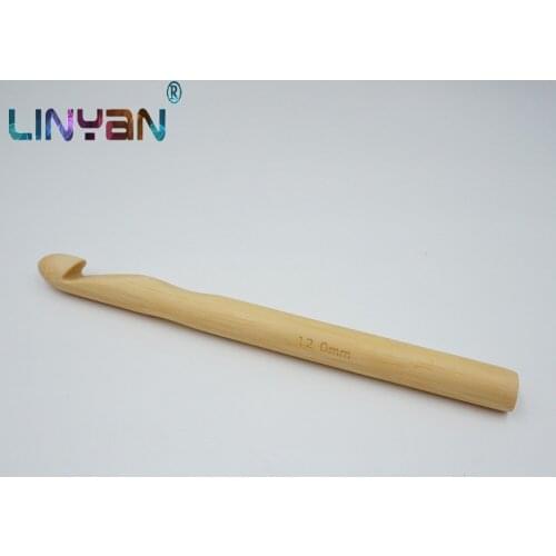 12mm Carbonize all bamboo crochet hooks knitting needles Single hand sewing needles Sweater hand knitting tools comfortable ZL4