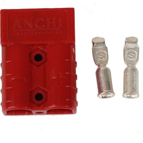 2pcs Battery Quick Connector 50A 8AWG Plug Connect Disconnect Winch Trailer Red