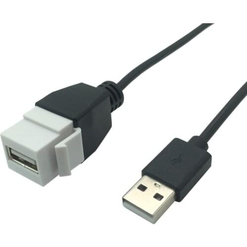 20CM Keystone USB 2.0 Male to Female / Female to Female with short cable