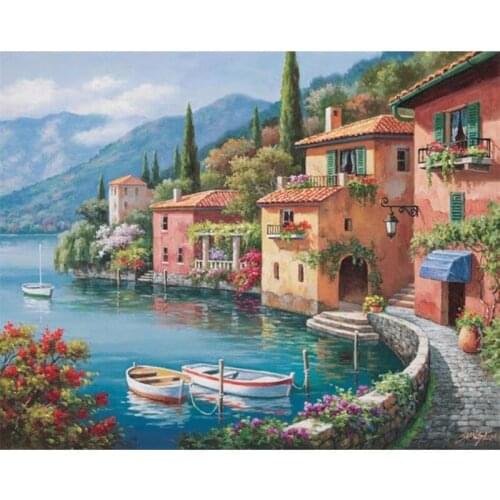 5d diy diamond painting cross stitch rhinestones crystal diamond embroidery mosaic needlework gorgeous sea view wall paint