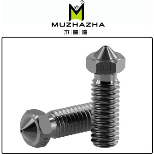 Hardened Steel Volcano Nozzle 1.75mm for High Temperature 3D Printing PEI PEEK or Carbon fiber filament for E3D Volcano hotend