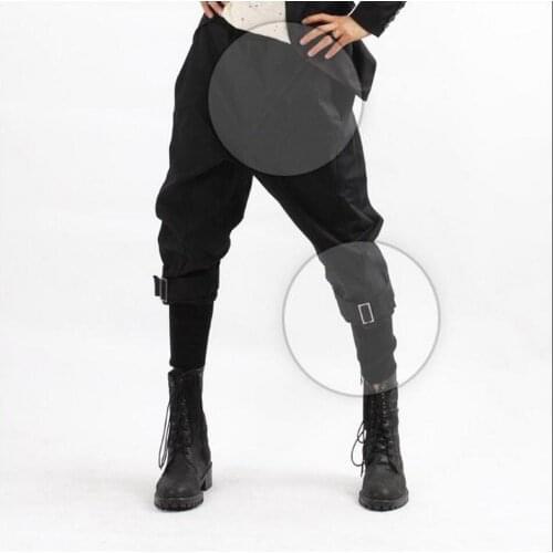 Hot 2020 New Fashion Nightclub Harem Pants Men Plus Size Capris Skinny Pants Culottes Boot Cut Trousers Hairstylist Costumes