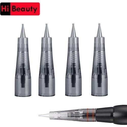 50pcs/lot Tattoo Permanent Needles Cartridges 1P 1RL For Permanent Eyebrow Lips Embroidery Microblading Makeup Anesthetic Free