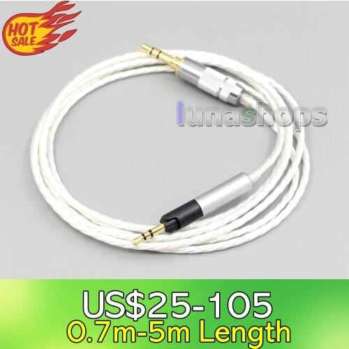 LN006601 Hi-Res Silver Plated 7N OCC Earphone Cable For Sennheiser HD598se HD559 hd569 hd579 hd599 hd558 hd518