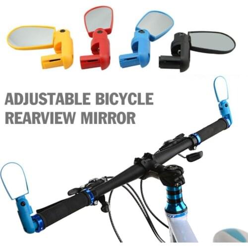 Mini Bike Mirrors Rotate Flexible Rear view Handlebar Mirrors Cycling Rear View MTB Bike Silicone Safety Mirror bike accessories