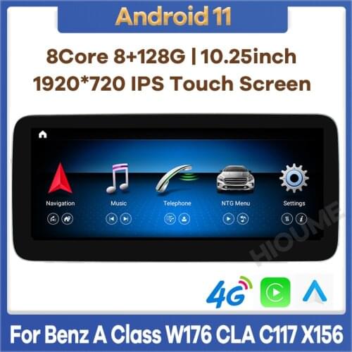10.25" 8Core 8G RAM Android 10 Auto RadiovGPS Nagation Player for Mercedes Benz A-Class W176 GLA X156 Benz CLA C117 2012-2018