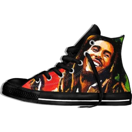 Mens Designer Shoes Custom Print Bob Marley Images Breathable Outdoor Trainer Sneakers Custom Male Shoes