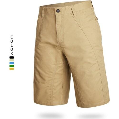 Mens Casual Outdoor Shorts Breathable Cotton Hiking Camping Fishing Sports Half Pants Summer Bermuda Work Cargo Short Trousers