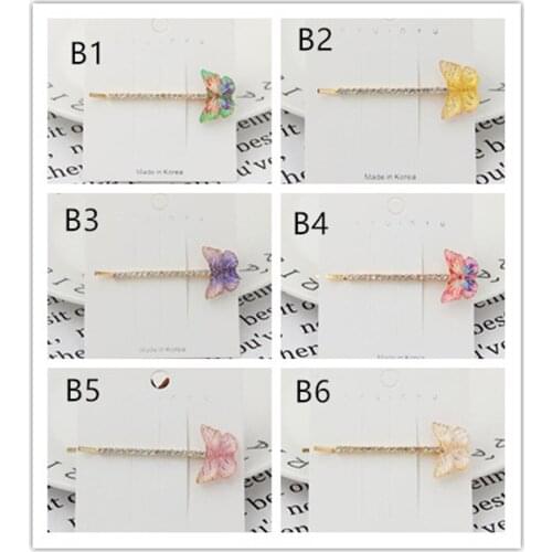 New 300pcs/lot Women Girls Cute Colorful Butterfly Hairpins Beautiful Hair Ornament Barrettes Headband Hair Clips Fashion Hair