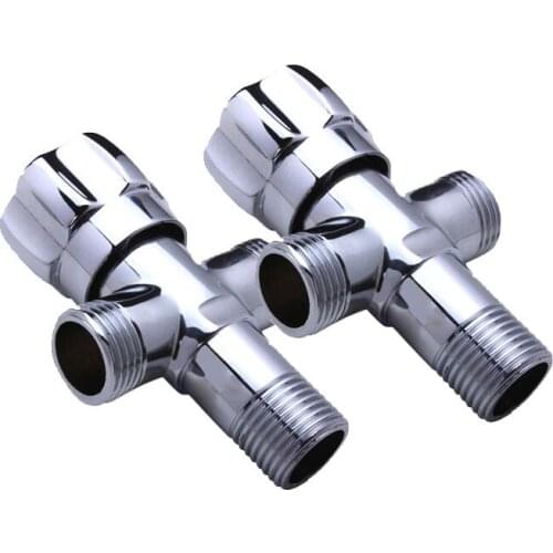 One-in Two-out Three-way Angle Valve Copper Hot And Cold Water Table Basin Angle Valve