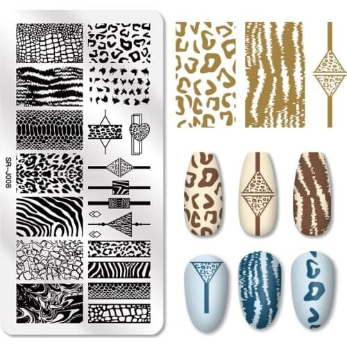 Nail Stamping Plates Line Pictures Nail Art Plate Stainless Steel Design Stamp Template for Printing Stencil Tools