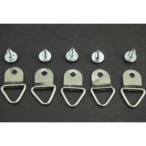 HEAVY DUTY PICTURE FRAME WALL D RING HANGING BRACKETS HOOK CANVAS MIRROR & SCREW
