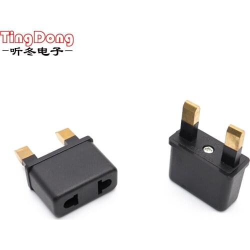 Universal EU US to UK AC Power Socket Plug Travel Wall Charger Outlet Adapter Converter 2 Socket Input Pin For Phone Charging