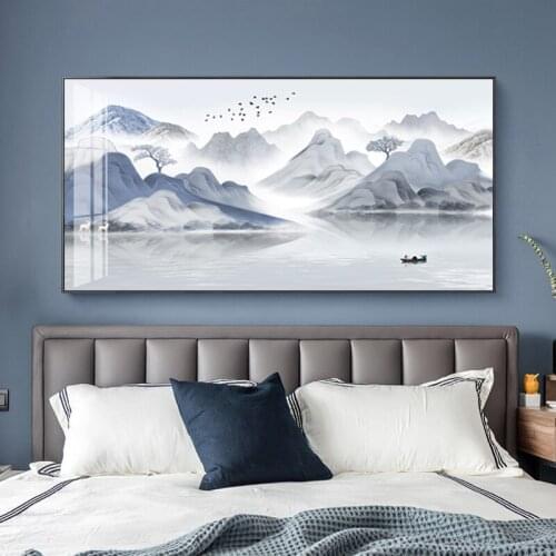 Chinese Style spectacular Landscape mountain Modern Decorative Pictures Wall art Paintings for porch Living Room office decor