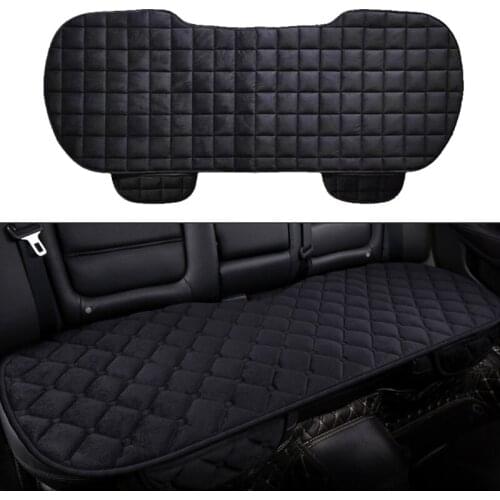 1PCS Black Auto Plush Car Seat Cover, Anti Slip Rear Seat Pad Cover, Back Seat Bottoms Cushion for van Accessories