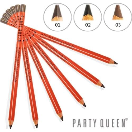 12pcs/lot Party Queen High Quality Eyebrow Pencil Makeup Waterproof Natural Professional 3 Colors Eyebrow Free Shipping