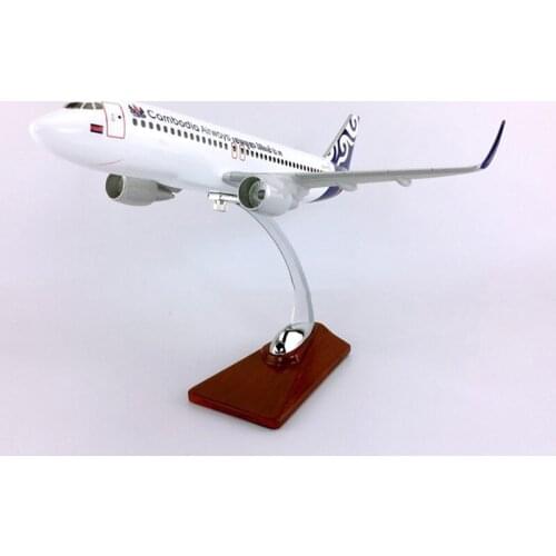 30cm Cambodia Airways Airbus A321-200 Big Airlines Airplane Model Toys Aircraft Diecast Plastic Alloy Plane Toys Home Decoration