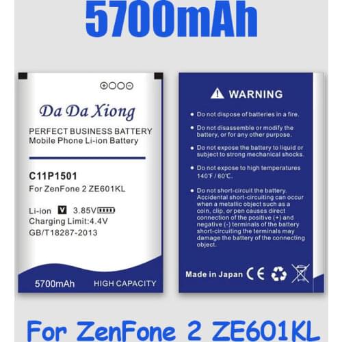 5600mAh C11P1501 Battery for ASUS ZenFone 2 Laser Selfie ZE601KL ZE550KL ZD551K mobile phone