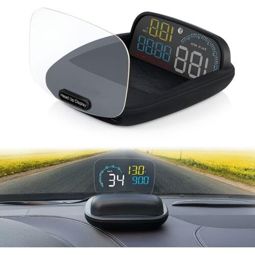OBD2 HUD Digital Security Alarm Set Auto Accessories Car Electronic Mirror Projector Speedometer RPM Car Head Up Display