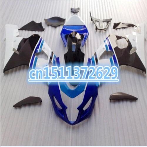 White/Black/Blue for A GSX R600 R750 04-05 GSXR 600 750 GSXR600 GSXR750 GSX R600 GSX-R750 K4 04 05 2004 2005 Fairing Kit