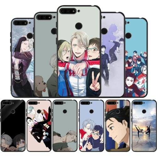 Anime yuri on ice victuri black Silicone Phone Case For Huawei honor 30 20 Pro 8 8X 9 10 20 Lite Mate 10 20 30 Lite Pro cover