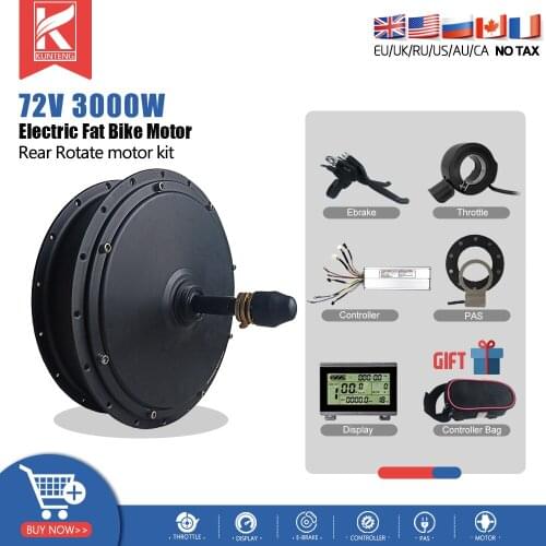 Electric Bike Snow Bike Motor Kit 72V 3000W Rear Rotate Fat Tire Bicycle 4.0 Tyre 170mm Hub Motor For EBike Fat Tire Motor Kit