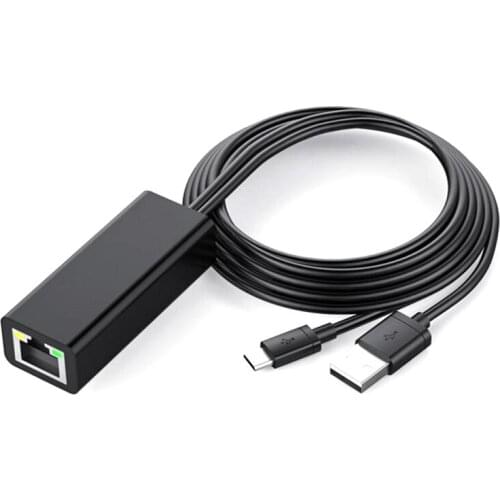 Ethernet Adapter with Power Cable for TV Stick (2Nd Gen), 4K Stick