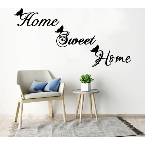 Hot Quote Home Sweet Home Wall Stickers Decorative Sticker Home Decor For Living Room Kids Room Vinyl Decals