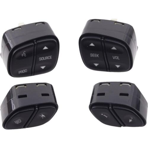 4pcs Car Steering Wheel Radio Volume Control Switch Push Buttons Fit For Chevrolet Avalanche Silverado Tahoe 1999442 21997739