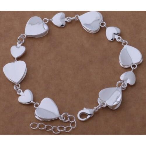 Beautiful fashion 925 sterling silver charm Bracelet Gorgeous jewelry Be careful card /bbtajtaa cofalfma AH164