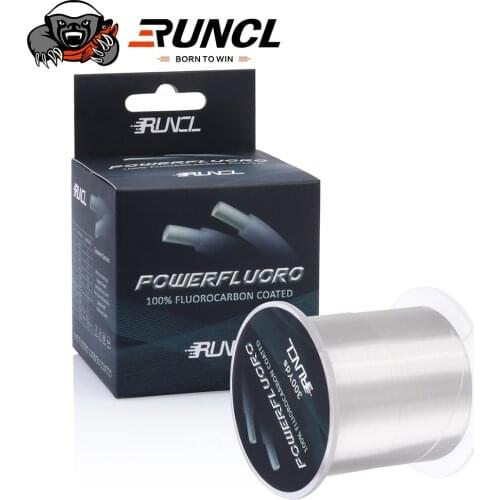 RUNCL 274M Fluorocarbon Coated Clear Fishing Leader Line Virtually Invisible 5-32LB UV Resistance For Carp Winter Fishing tackle