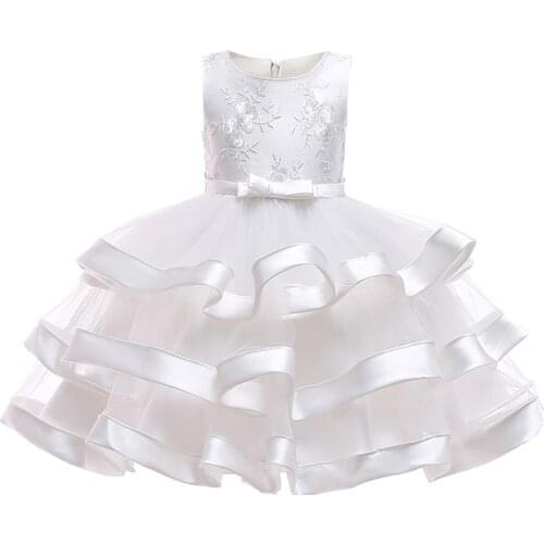 Summer Flower Dresses Girls Wedding Pageant Party Dresses Formal Prom Gowns Size 2-10 Years 2019 New Kid Girl Clothes Vestido