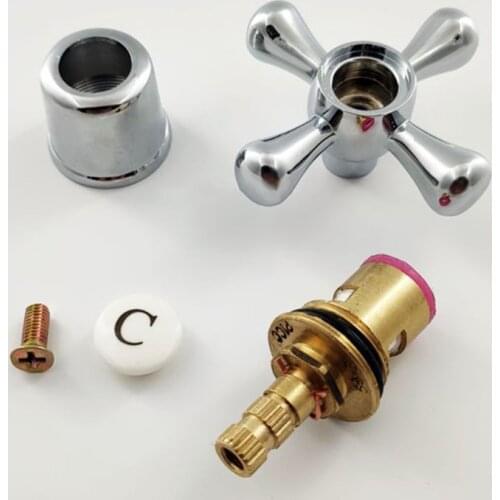 1Set Copper Cross Handle Bath Sink Faucet Handle for Kitchen Bathroom Accessory